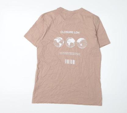 Mens UK Size S Closure London Beige  T-Shirt