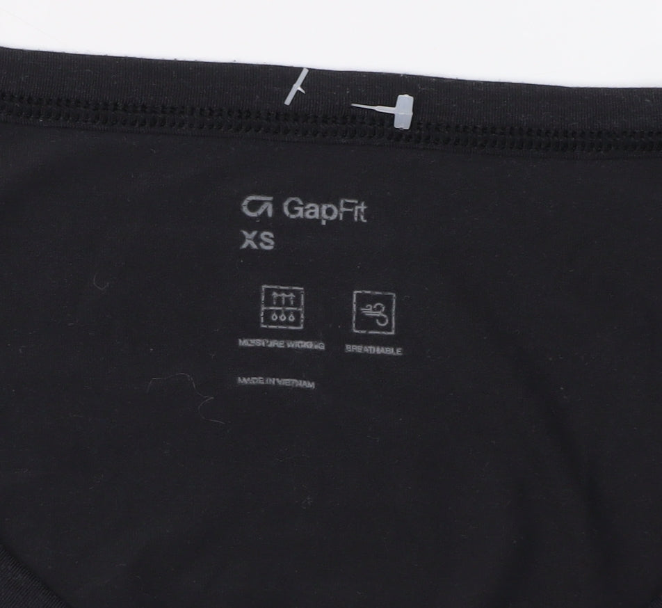 GapFit Women's Black XS V-Neck Gym T-Shirt