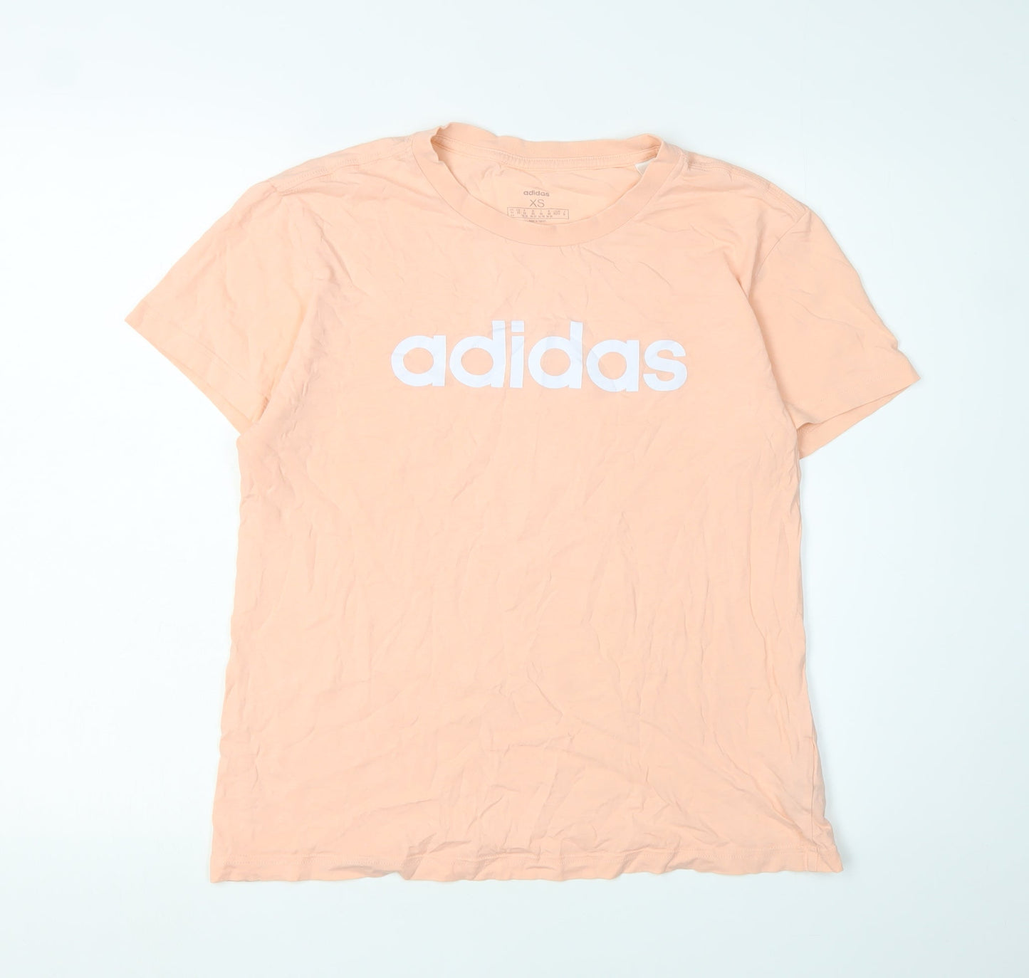 Womens UK Size XS adidas Peach Basic T-Shirt