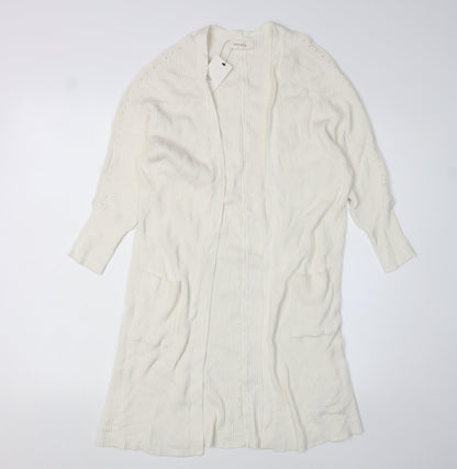 Womens UK Size XS Marks and Spencer Ivory Cardigan Jumper