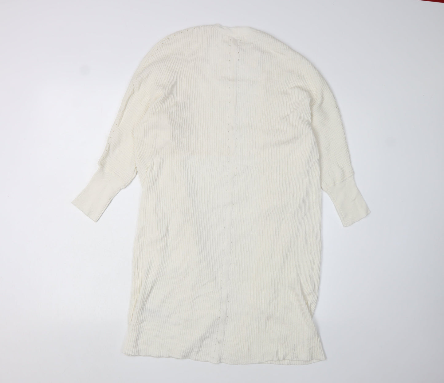 Womens UK Size XS Marks and Spencer Ivory Cardigan Jumper