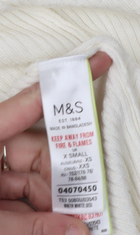 Womens UK Size XS Marks and Spencer Ivory Cardigan Jumper