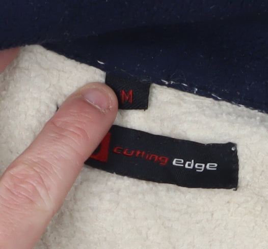 Cutting Edge Men's Beige 1/2 Zip Fleece Sweatshirt M