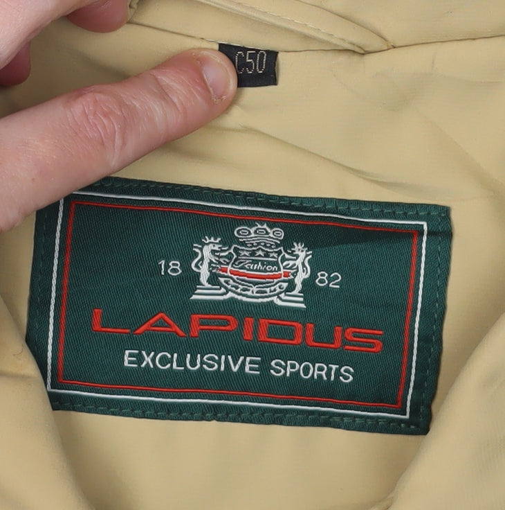 Mens UK Size 42 Lapidus Beige Bomber Jacket