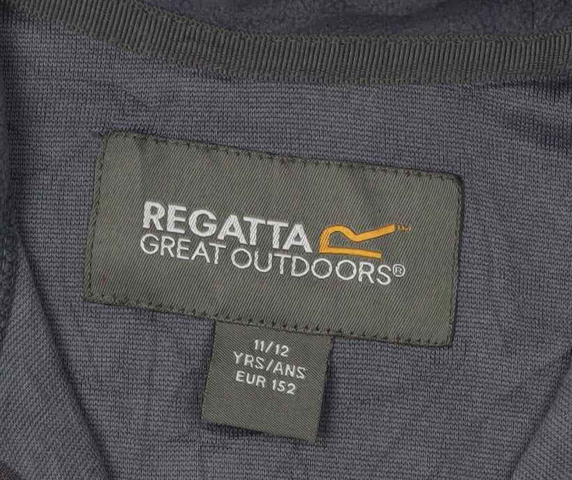Regatta Boys Grey Fleece 1/2 Zip Sweatshirt 11-12 Years