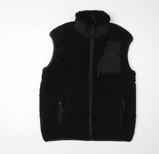 Noisy May Women's Black Fleece Waistcoat, M, Casual Style