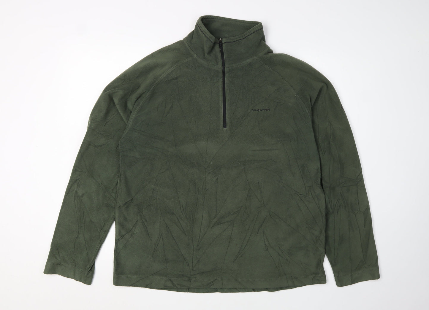 Mens UK Size M Craghoppers Green 1/2 Zip Sweatshirt