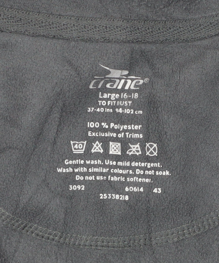 Crane Women's Grey Hoodie, Size L, Polyester