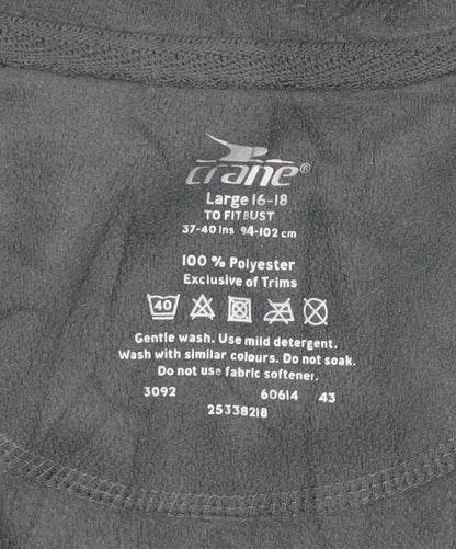 Crane Women's Grey Hoodie, Size L, Polyester