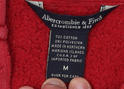 Abercrombie & Fitch Women's Red Pullover Hoodie, Medium