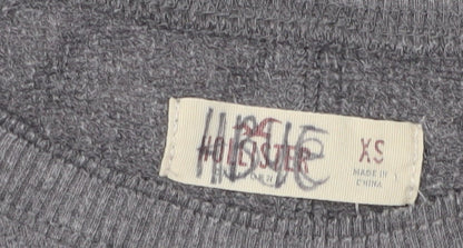 Hollister Women's Grey Cold Shoulder Pullover XS