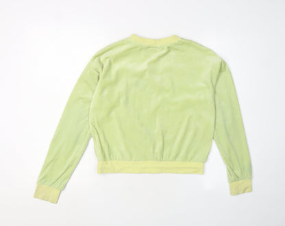 Juicy Couture Girls' Yellow Pullover Sweatshirt 13 Years