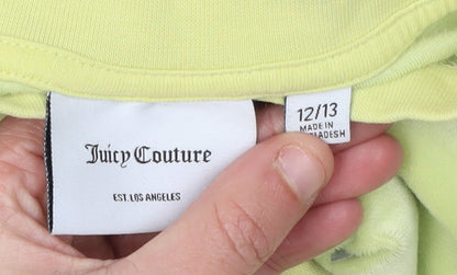 Juicy Couture Girls' Yellow Pullover Sweatshirt 13 Years