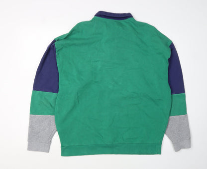 Mens UK Size L ASOS Green Henley Sweatshirt