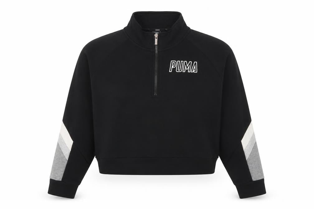 Womens UK Size M PUMA Black Pullover Sweatshirt