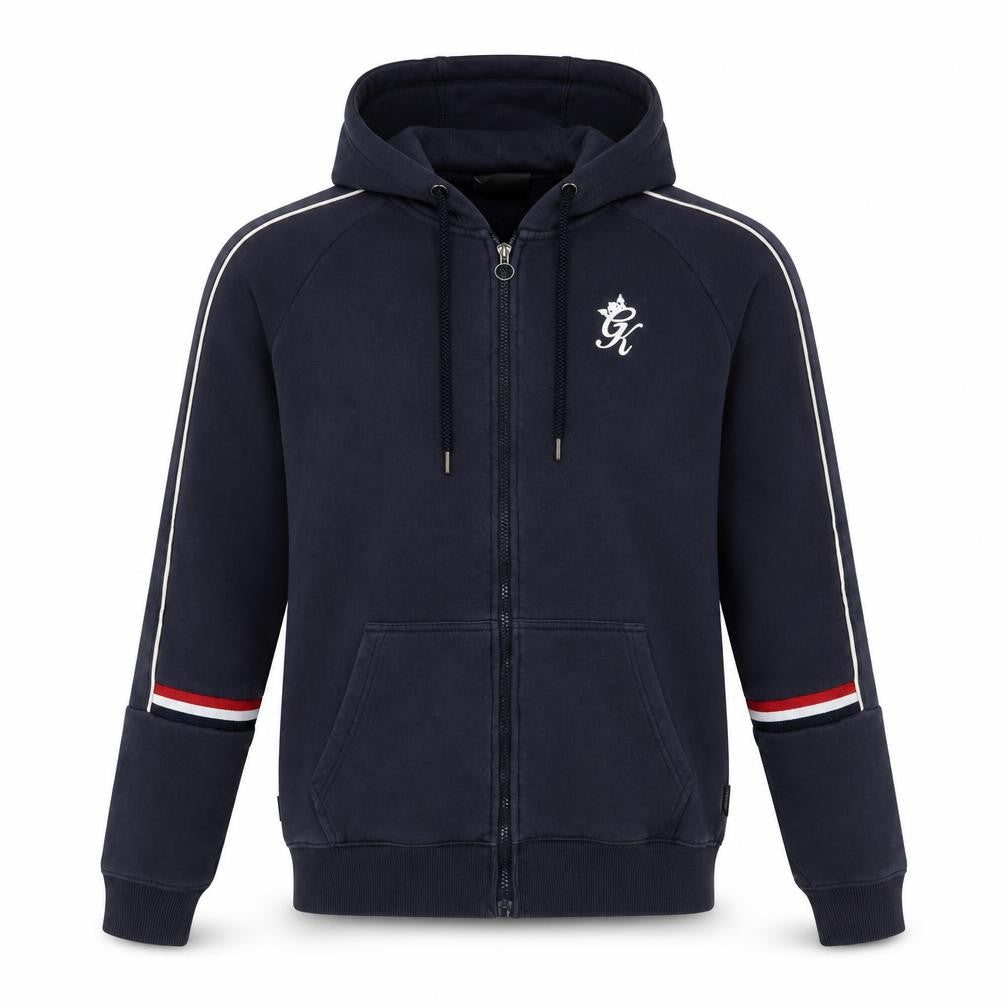 Mens UK Size S Gym King Blue Full Zip Hoodie