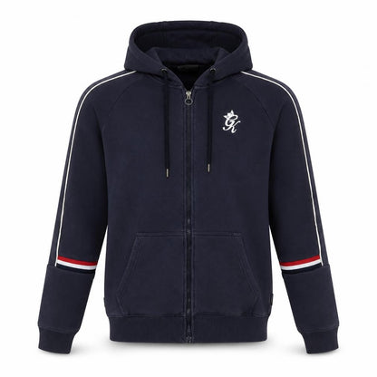 Mens UK Size S Gym King Blue Full Zip Hoodie