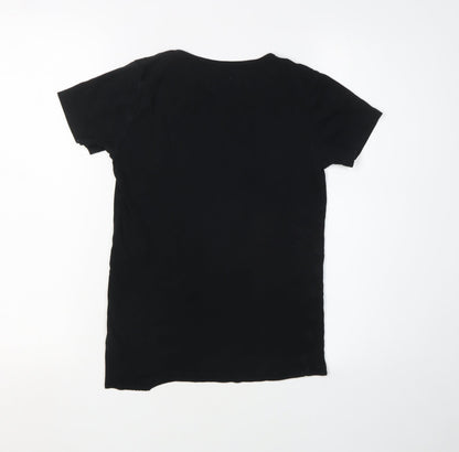 Gap Women's Black Basic T-Shirt, Medium, Short Sleeve