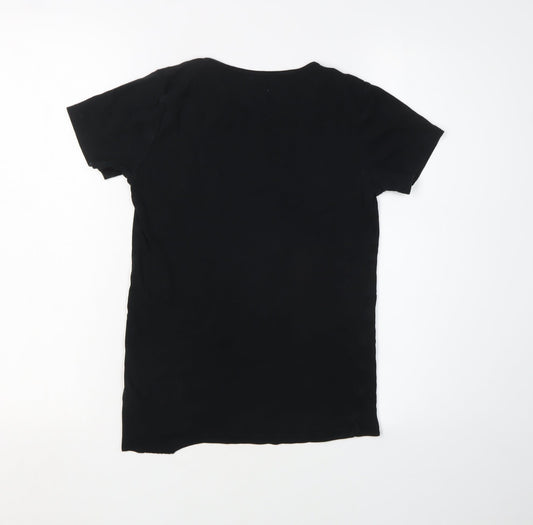 Gap Women's Black Basic T-Shirt, Medium, Short Sleeve