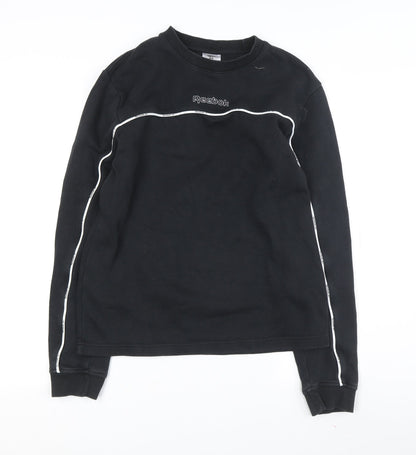 Unisex Adults UK Size XS Reebok Black Pullover Sweatshirt