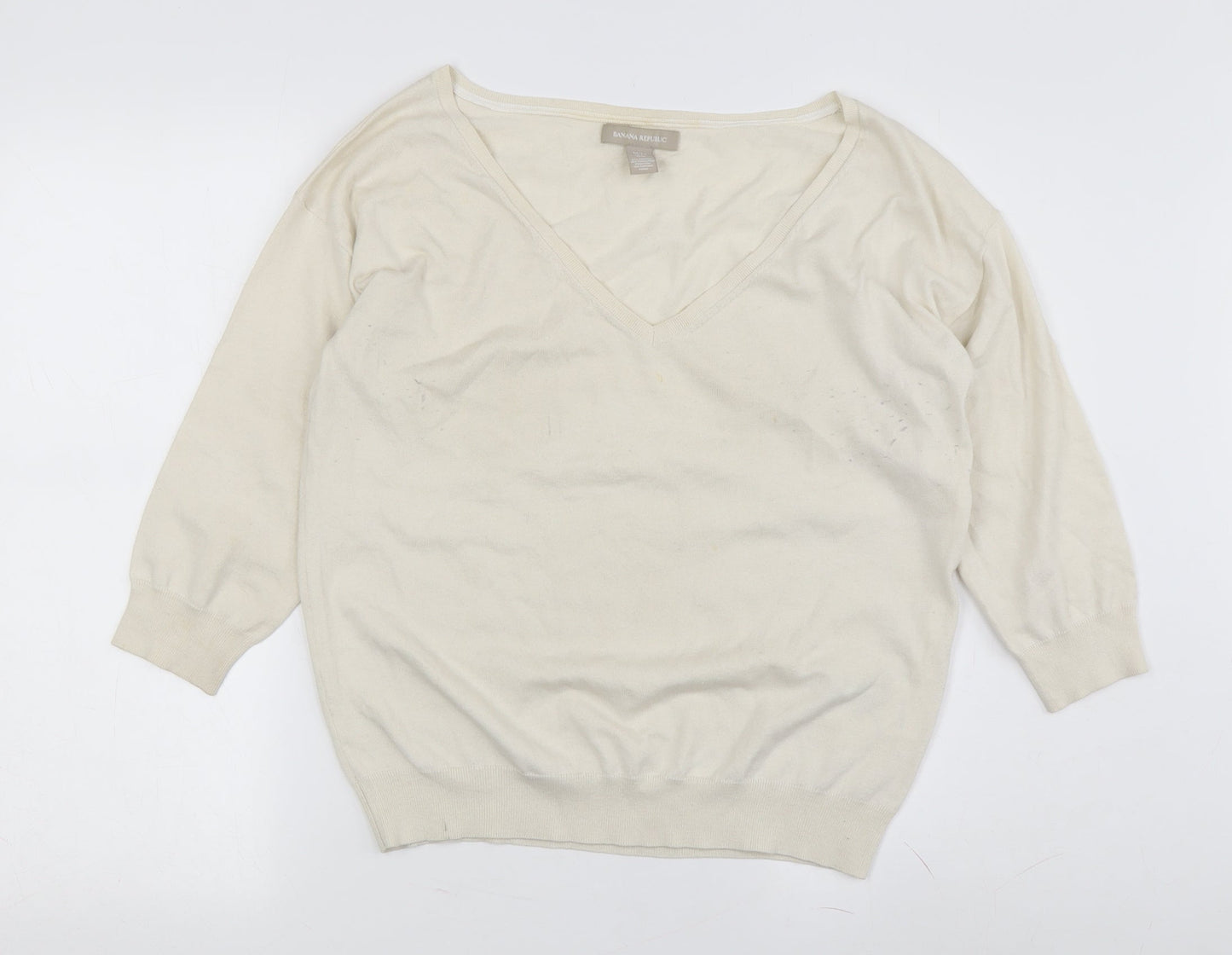 Womens UK Size M Banana Republic Ivory Pullover Jumper