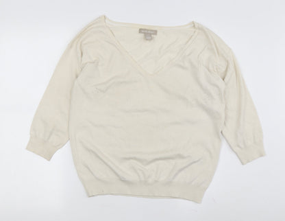Womens UK Size M Banana Republic Ivory Pullover Jumper