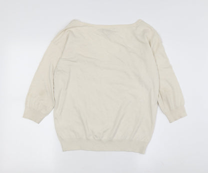 Womens UK Size M Banana Republic Ivory Pullover Jumper