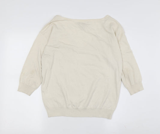 Womens UK Size M Banana Republic Ivory Pullover Jumper