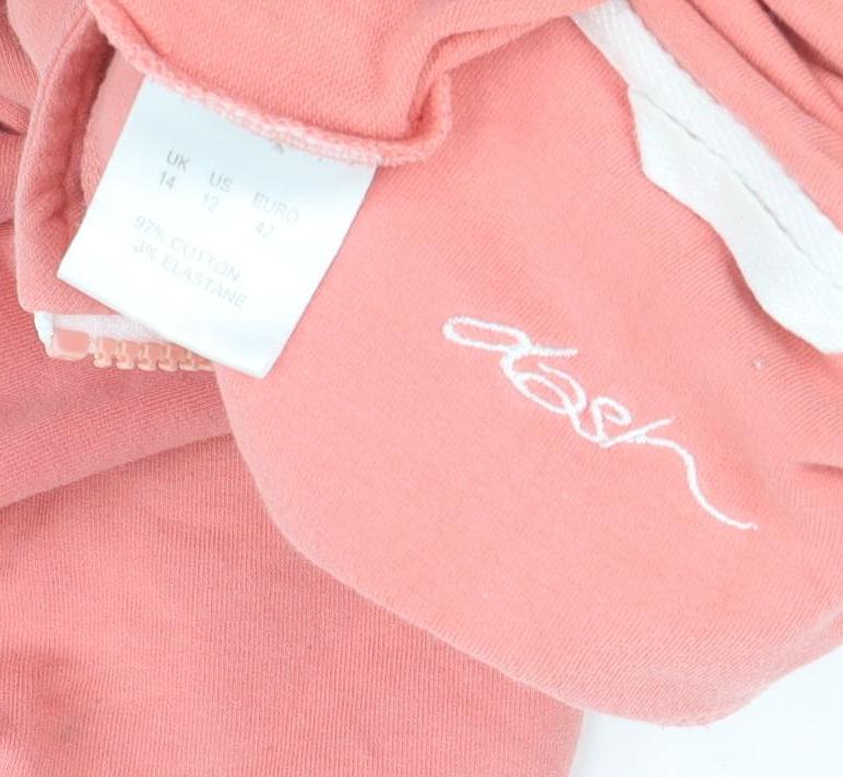 Dash Women's Pink Jacket Size 14, Casual Full Zip Top