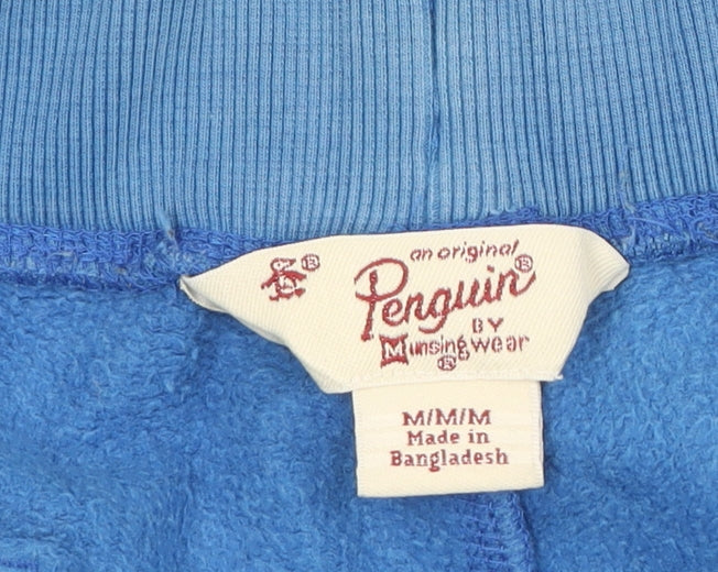 Penguin Unisex Blue Sweat Shorts, Medium, Casual Wear