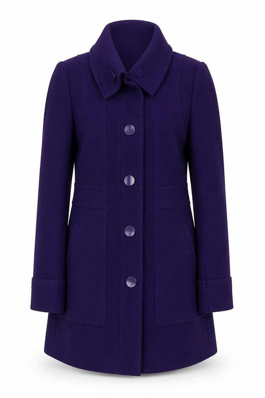 3000 Pink Deluxe Women's Purple Wool Coat Size 10