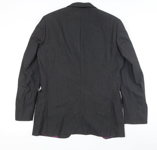 Mens UK Size 38 Remus Uomo Regular Black Suit Jacket