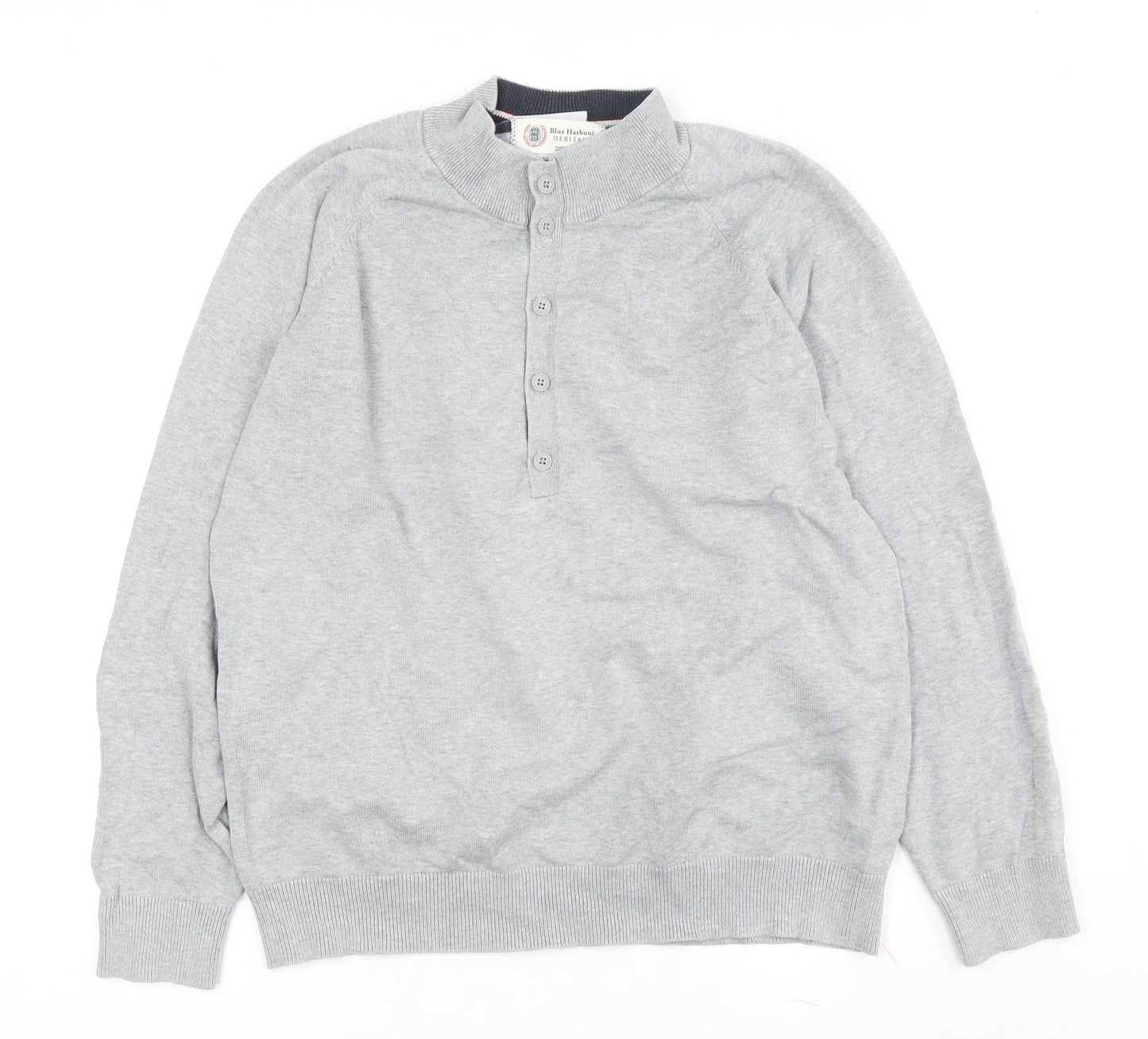 Marks and Spencer Men’s Grey Henley Jumper L