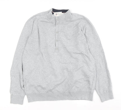 Marks and Spencer Men’s Grey Henley Jumper L