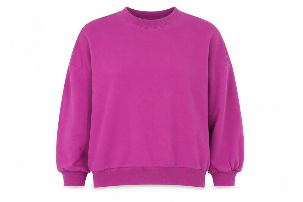 Front view of Gap unisex purple pullover sweatshirt s