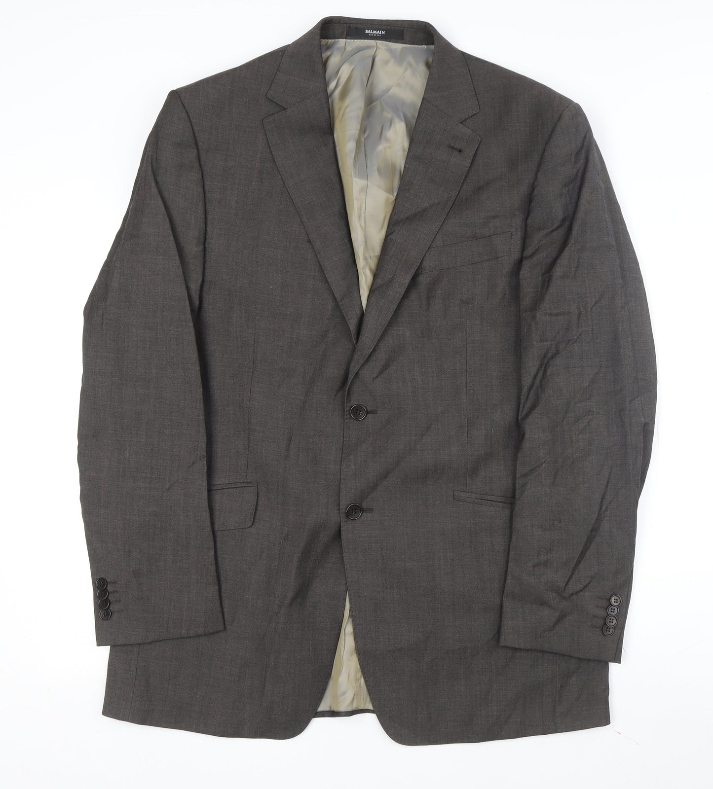 Balmain Homme Grey Blazer, Long, Men's Size 42L