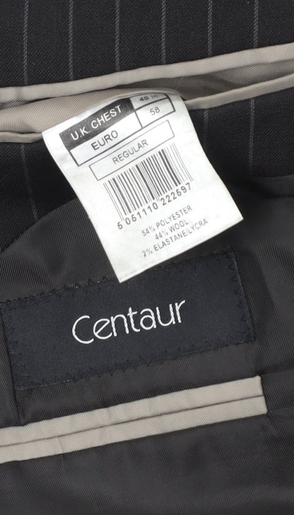 Mens UK Size 48 Centaur Regular Black Suit Jacket