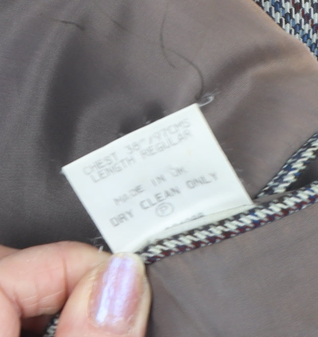 Mens UK Size 38 Brook Taverner Regular Grey Suit Jacket