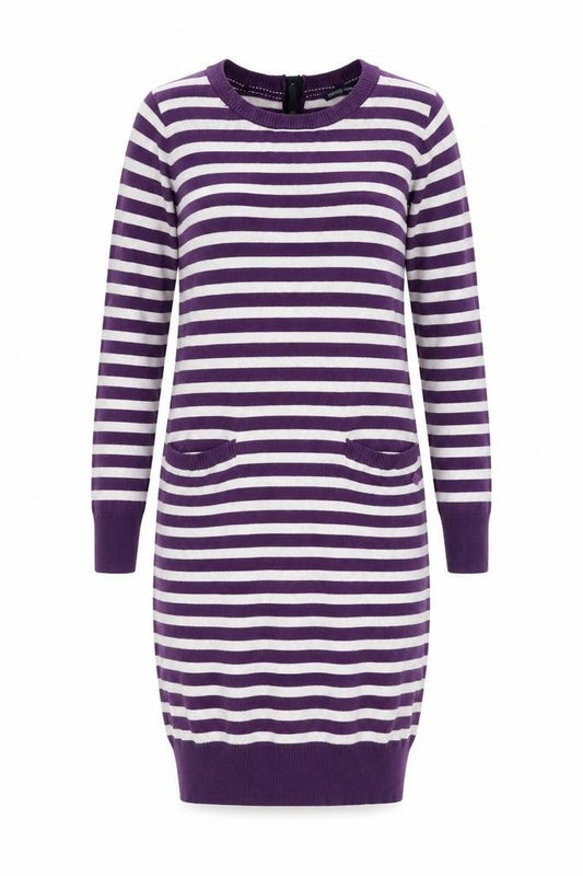 Henri Lloyd Striped Women's Purple XS Knit Jumper Dress