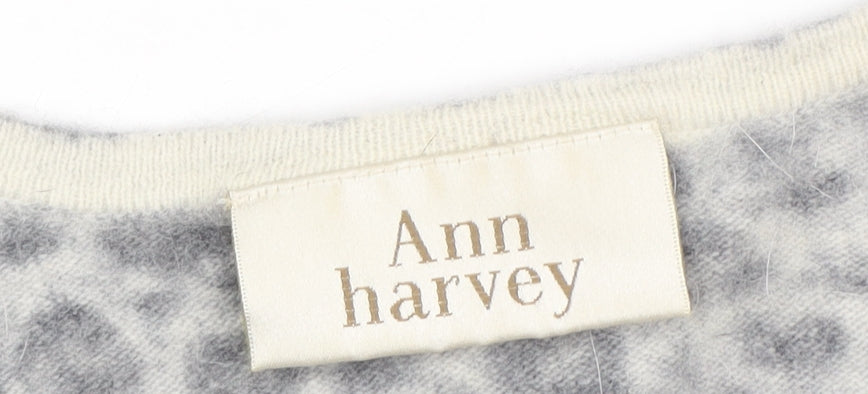 Womens UK Size 16 Ann Harvey Grey Cardigan Jumper