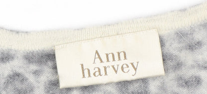 Womens UK Size 16 Ann Harvey Grey Cardigan Jumper