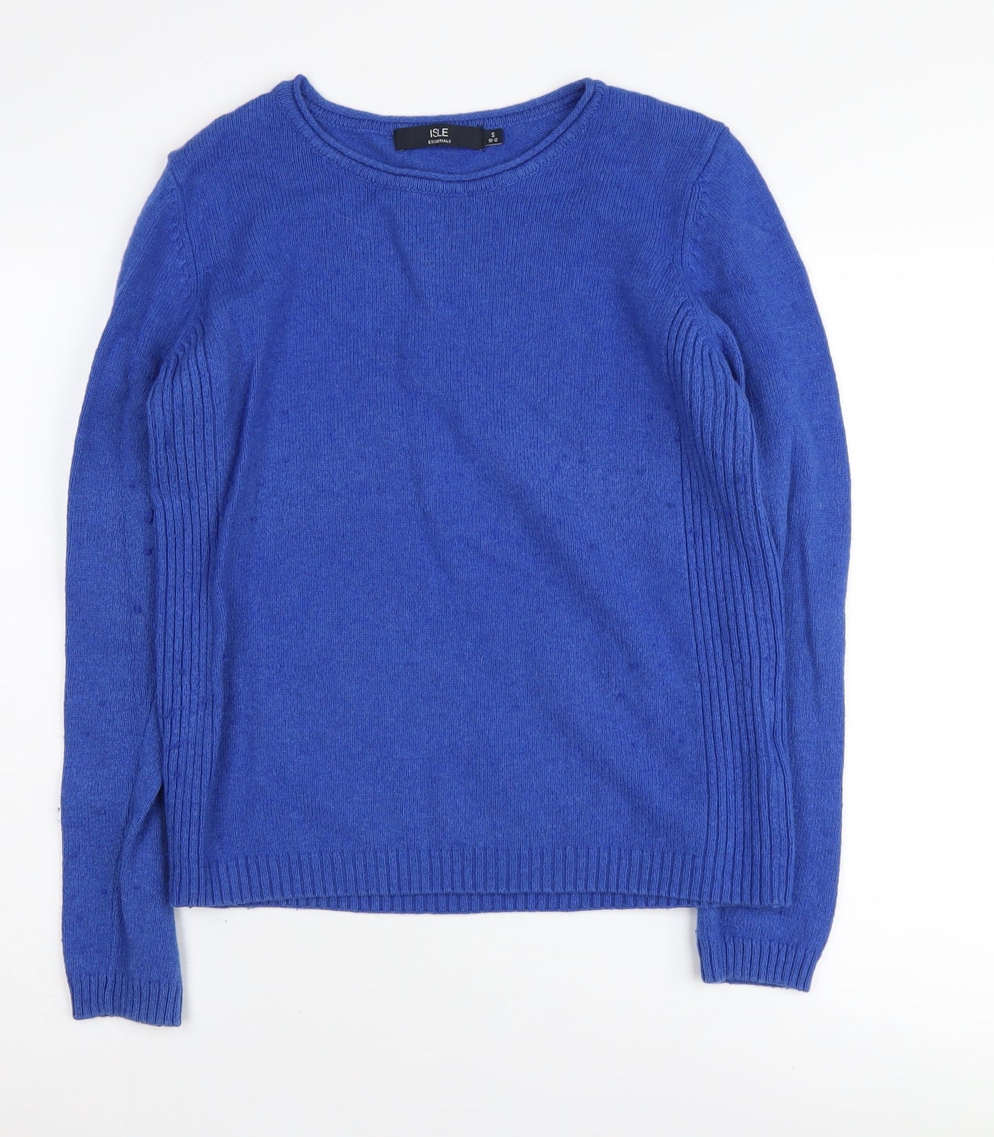 Womens UK Size S Isle Blue Pullover Jumper