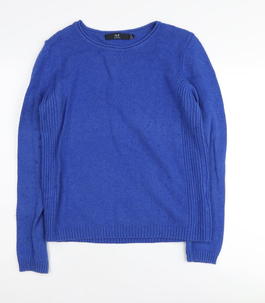 Womens UK Size S Isle Blue Pullover Jumper