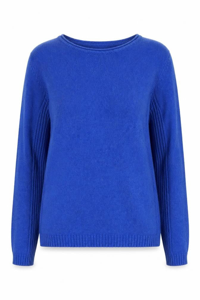 Womens UK Size S Isle Blue Pullover Jumper