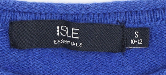 Womens UK Size S Isle Blue Pullover Jumper