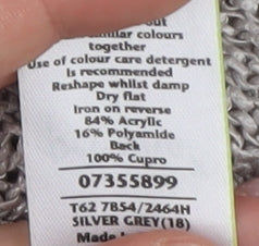 Womens UK Size 18 Per Una Grey Pullover Jumper