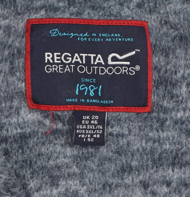 Regatta Women's Grey 1/4 Zip Pullover, Size 20, Polyester