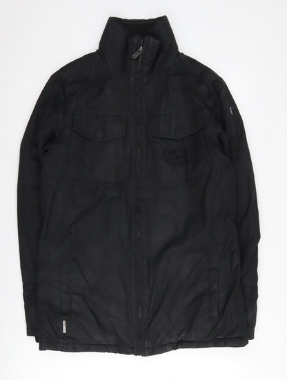 Mens UK Size S Firetrap Black Military Jacket