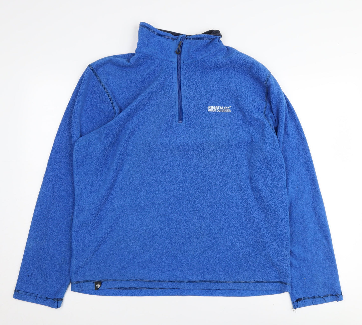 Mens UK Size L Regatta Great Outdoors Blue 1/4 Zip Sweatshirt