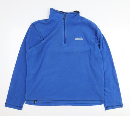 Mens UK Size L Regatta Great Outdoors Blue 1/4 Zip Sweatshirt